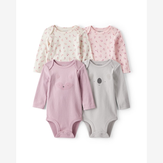 Kit body bebê 9 peças bichinhos floral - multicor | Carter's