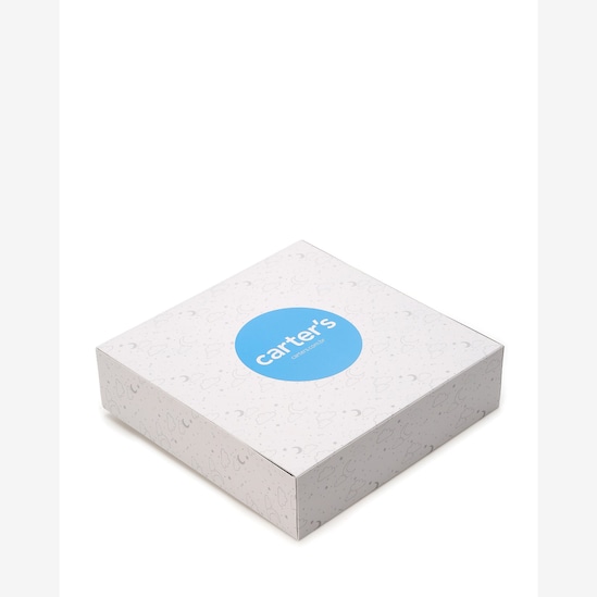Enxoval bebê pijama longo 4 peças laço + caixa de presente M - multicor | Carter's