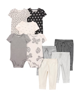 Conjunto longo bebê 9 peças + caixa de presente M - multicor | Carter's