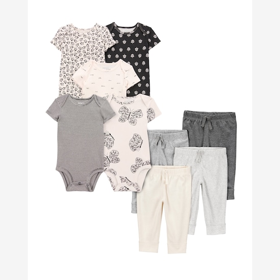 Conjunto longo bebê 9 peças + caixa de presente M - multicor | Carter's