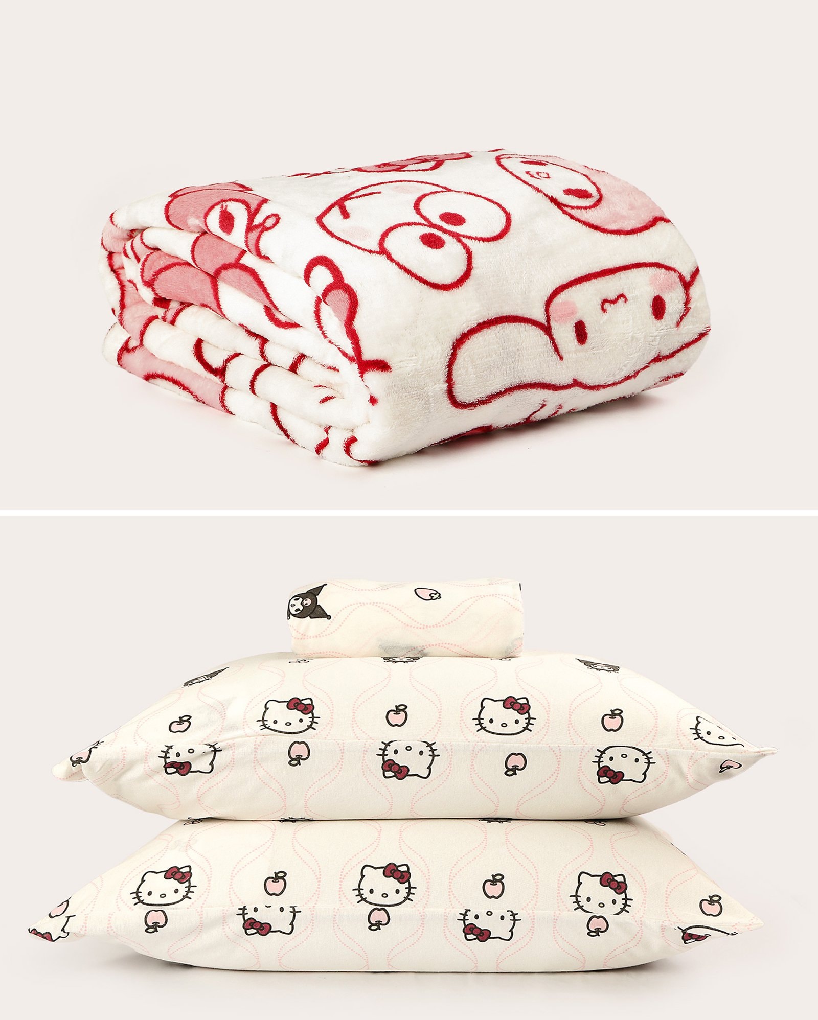 Kit jogo de cama solteiro 2 peças + manta Hello Kitty - multicor | Casa Riachuelo