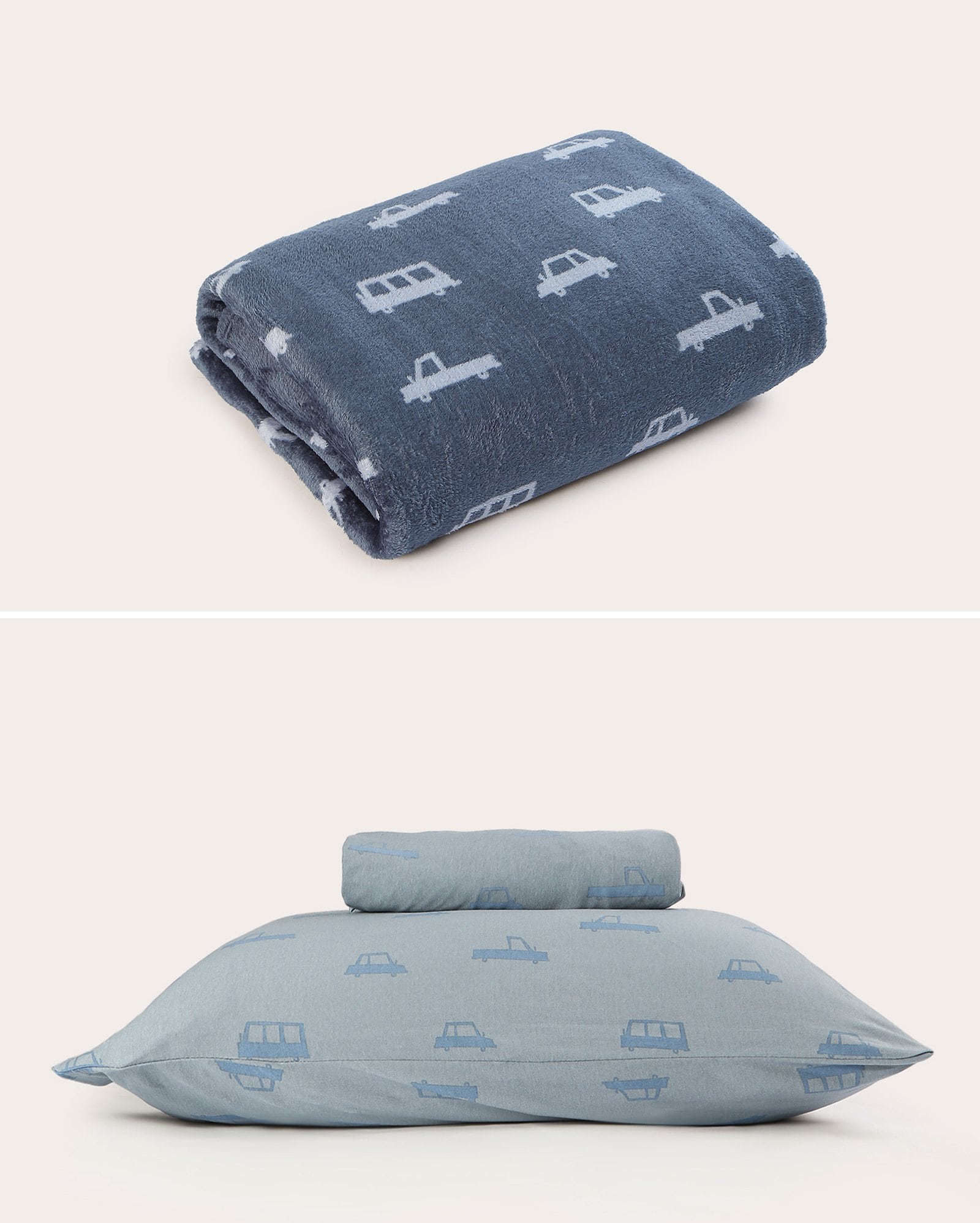 Kit jogo de cama solteiro 2 peças + manta carrinhos - multicor | Casa Riachuelo