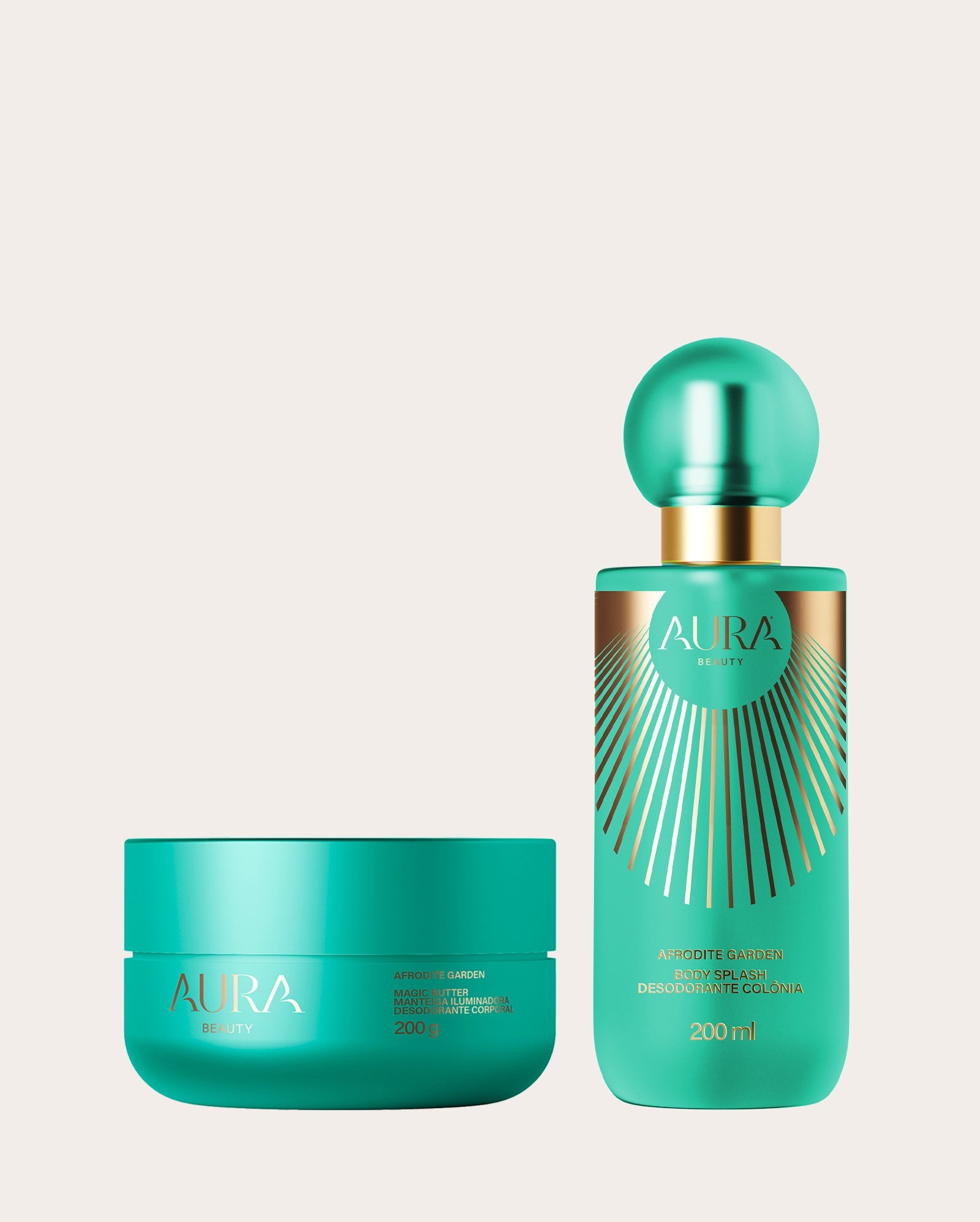 Kit manteiga corporal 200g + body splash Afrodite Garden 200ml | Aura Beauty