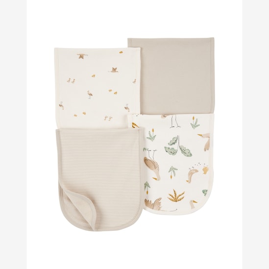 Enxoval bebê conjunto longo 3 peças + paninho de boca 4 peças + caixa de presente M - multicor | Carter's