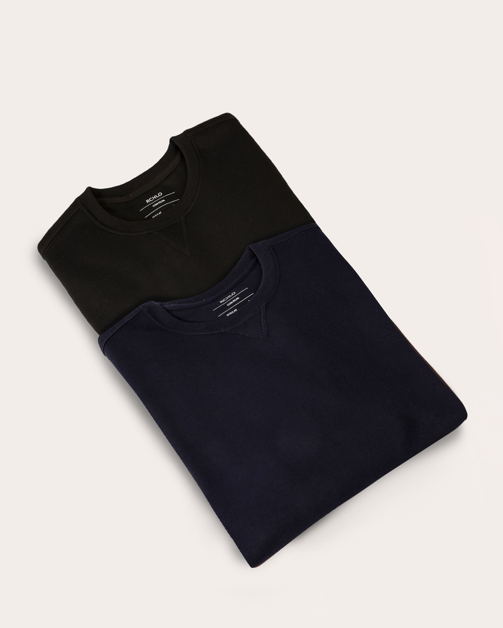 Kit moletom masculino 2 peças regular básico - multicor