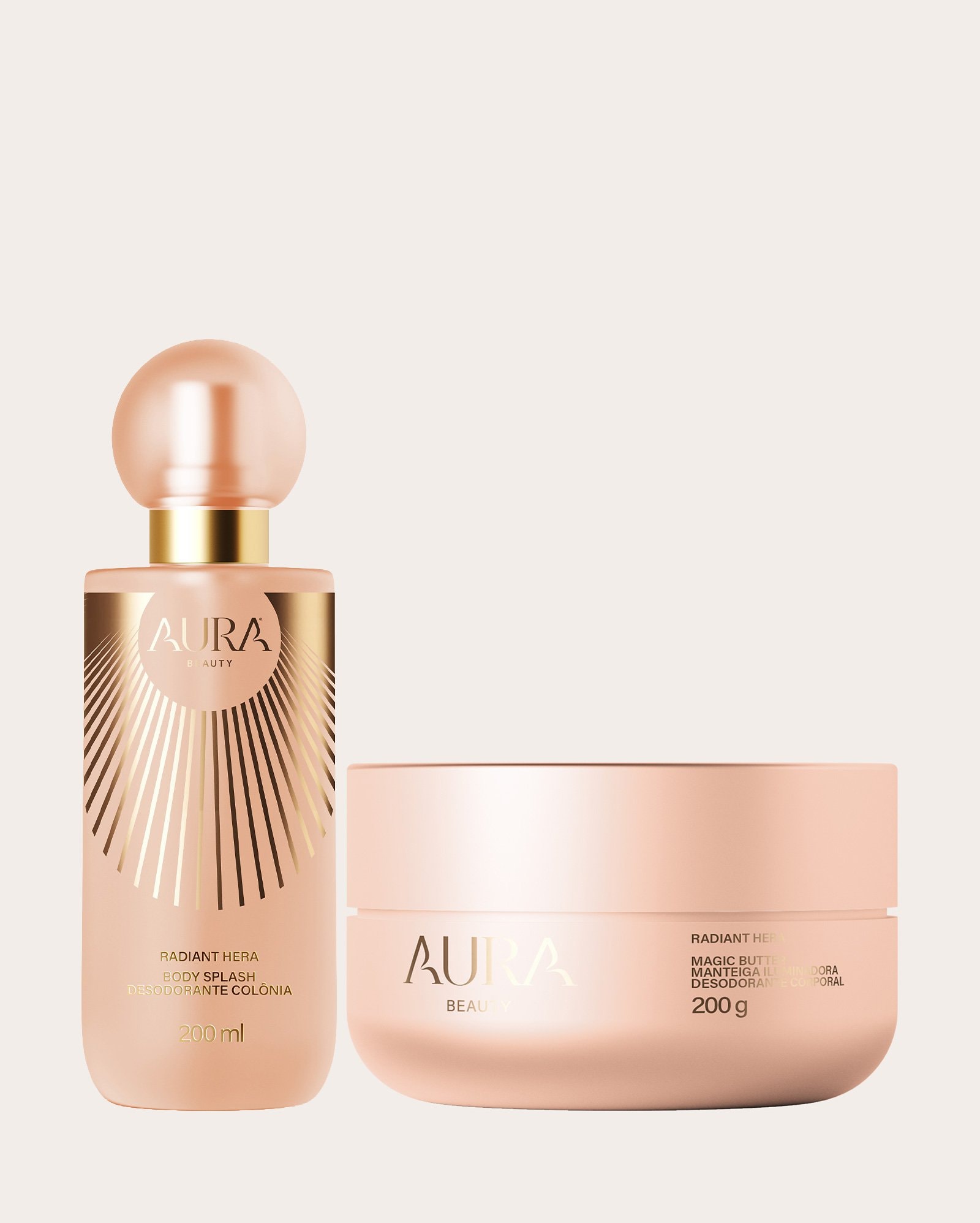Kit manteiga corporal 200g + body splash Radiant Hera 200ml | Aura Beauty