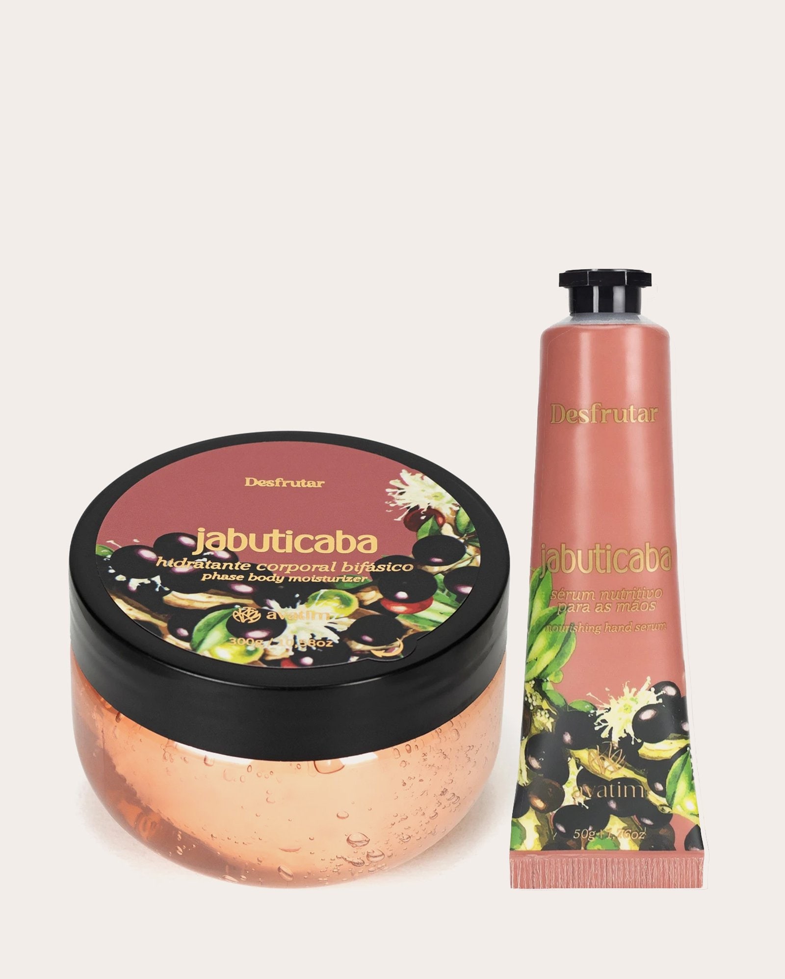 Kit hidratante corporal 300g + sérum para as mãos Jabuticaba 50g | Avatim