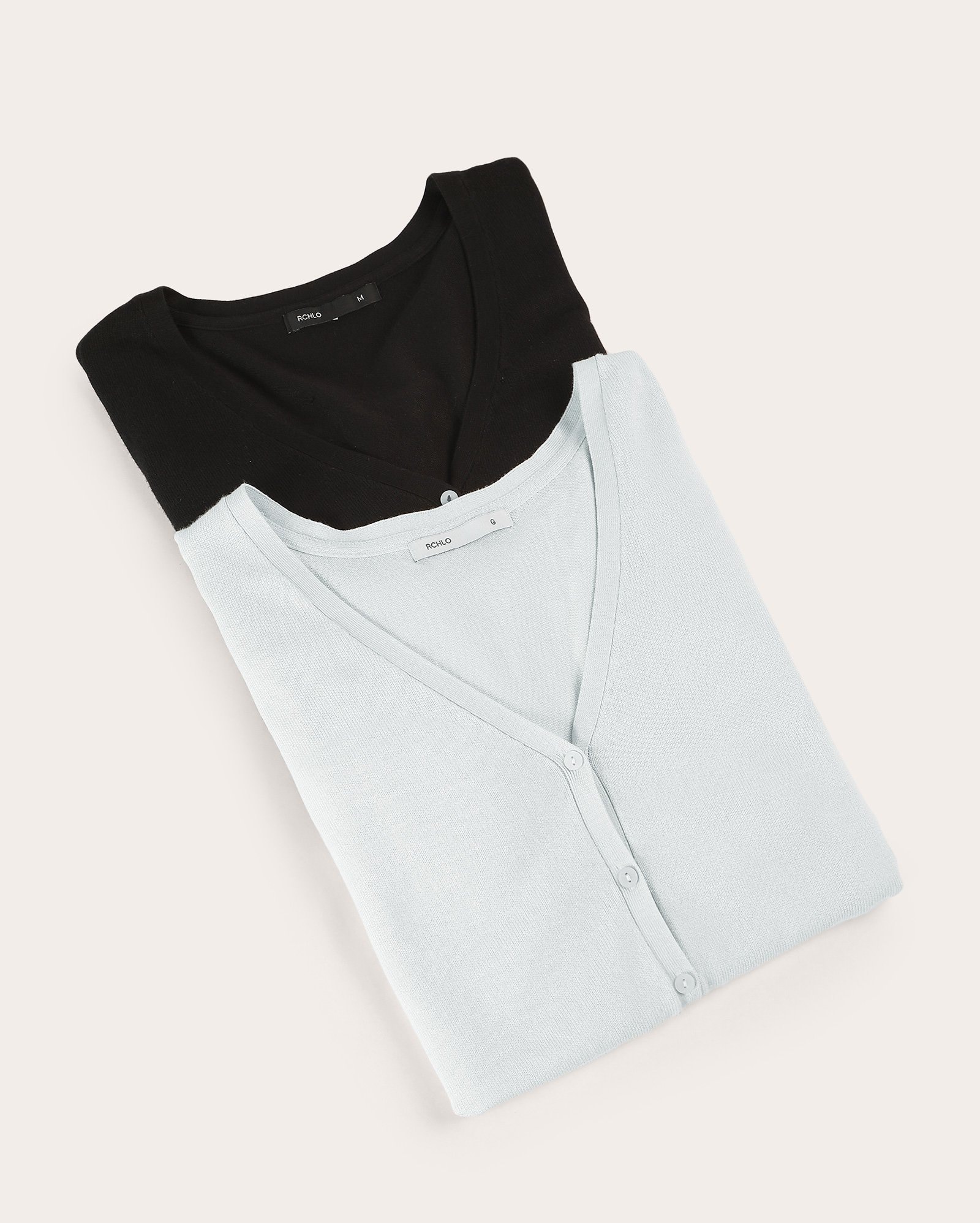 Kit cardigan feminino 2 peças em tricot - multicor