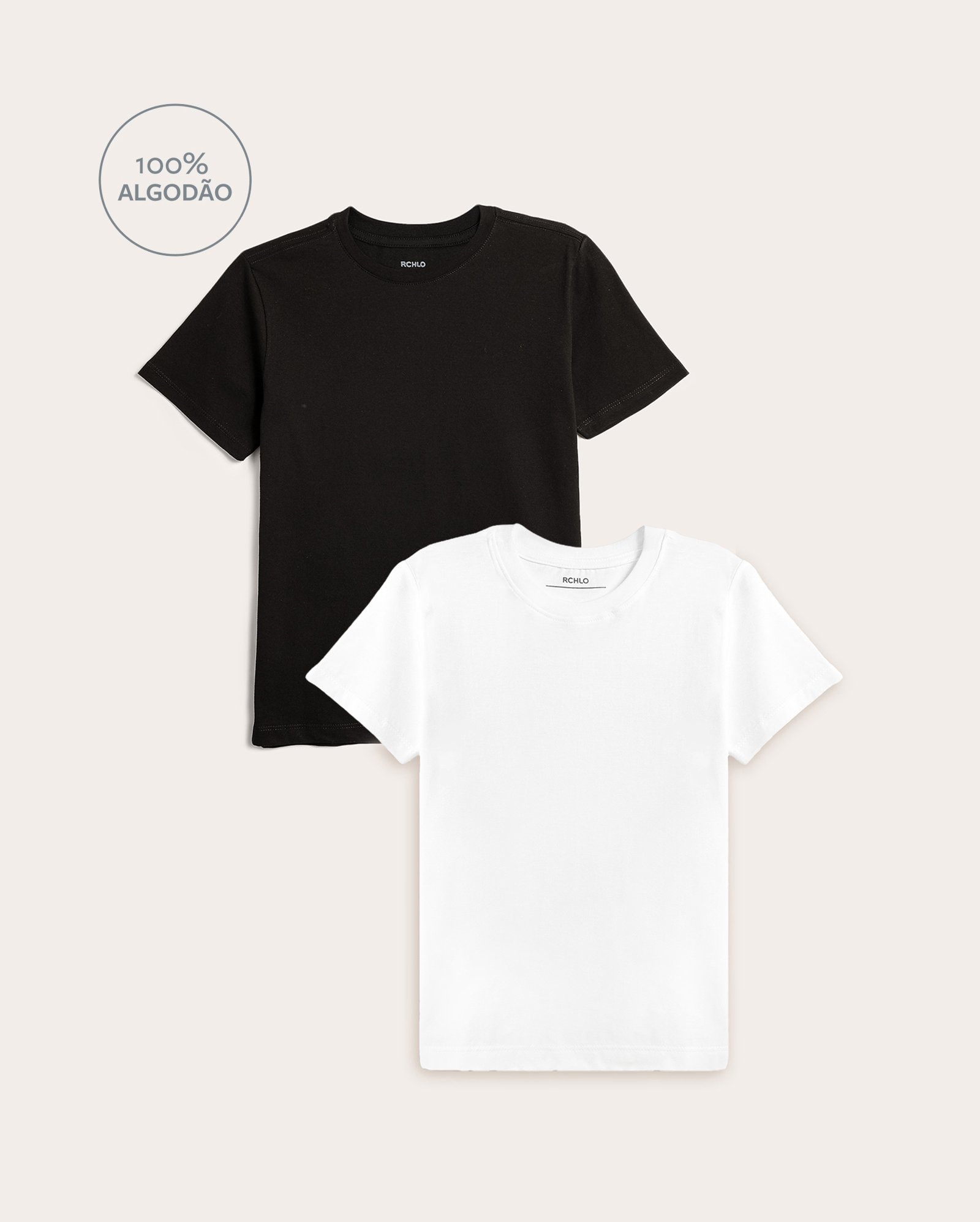 Kit camiseta infantil 2 peças básica 6-14A - multicor