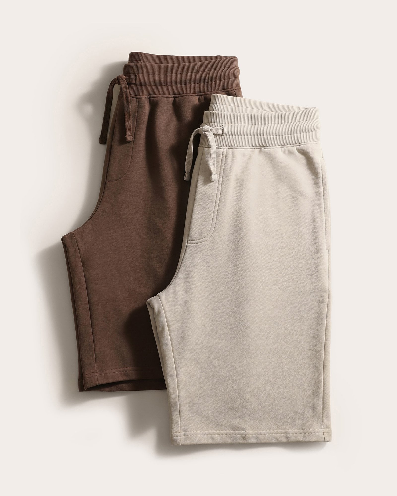 Kit bermuda de moletom masculina 2 peças sem felpa - multicor