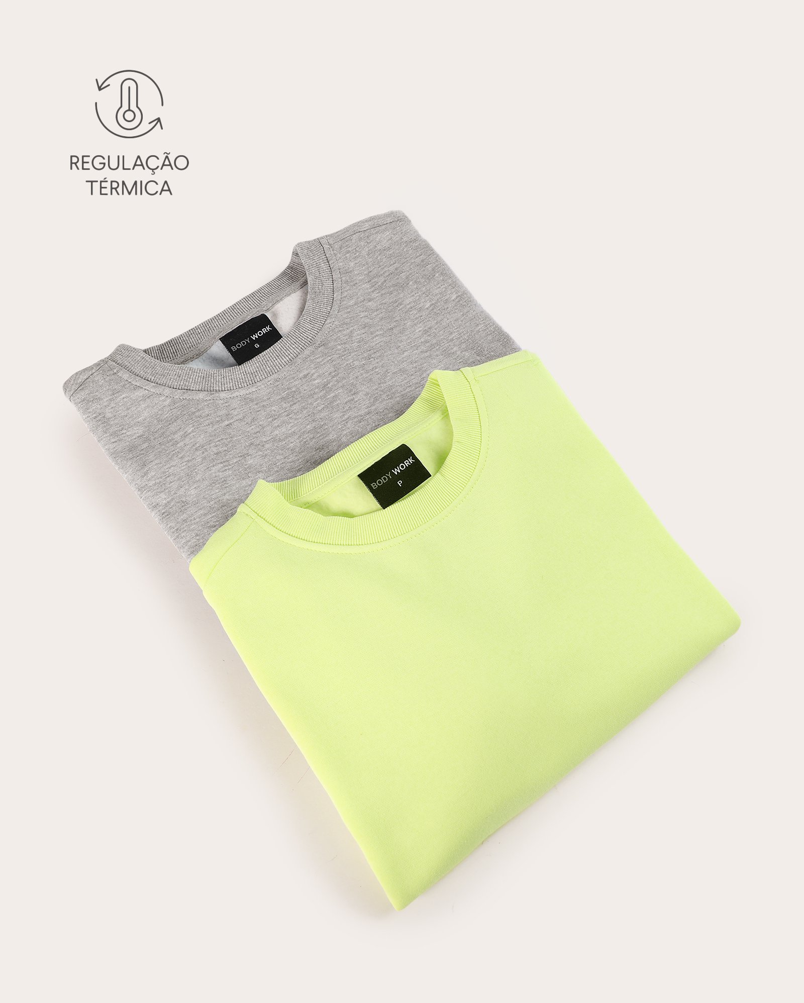 Kit blusa de moletom esportiva feminina 2 peças - multicor | Body Work