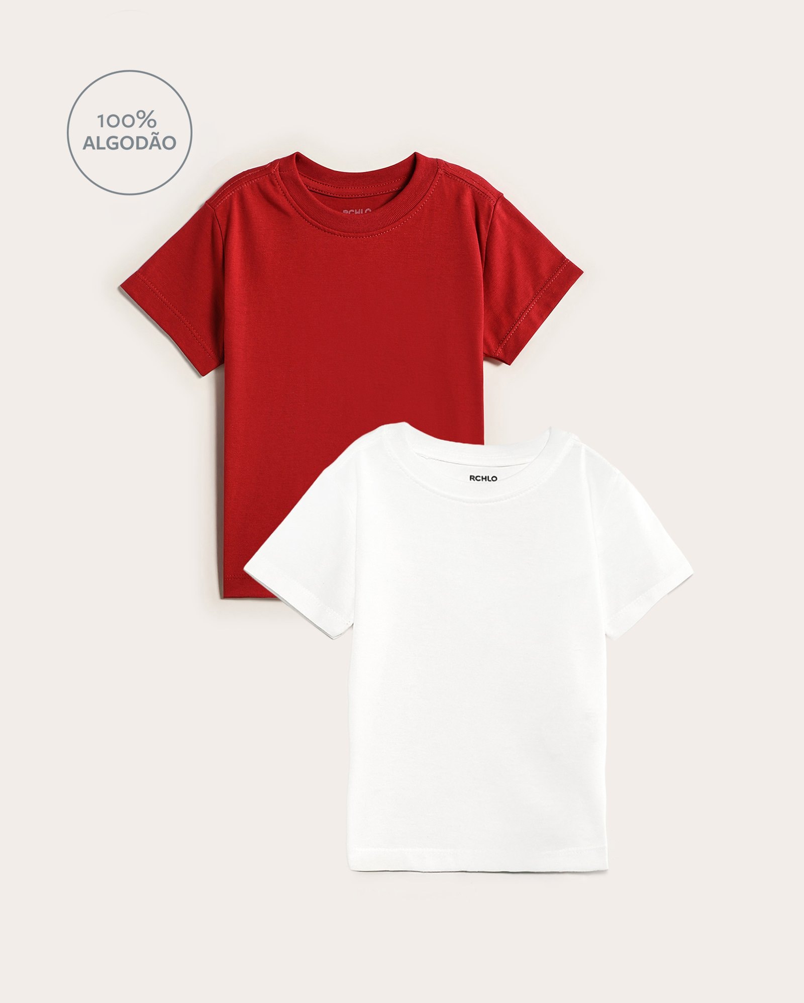 Kit camiseta infantil regular 2 peças 1-6A - multicor