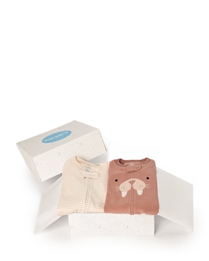Kit macacão pijama bebê 2 peças + caixa de presente P - multicor | Carter's