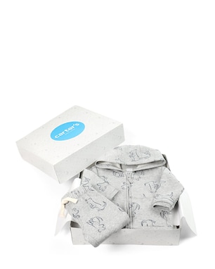 Conjunto longo de moletom bebê 2 peças + caixa de presente P - multicor | Carter's