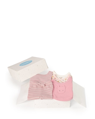 Enxoval longo bebê 5 peças estampado + caixa de presente P - multicor | Carter's