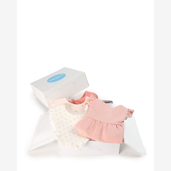 Enxoval curto bebê 4 peças estampado + caixa de presente P - multicor | Carter's