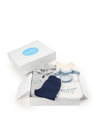 Enxoval longo bebê 6 peças avião + caixa de presente M - multicor | Carter's