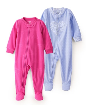 Kit macacão pijama bebê 2 peças em fleece - multicor | Carter's
