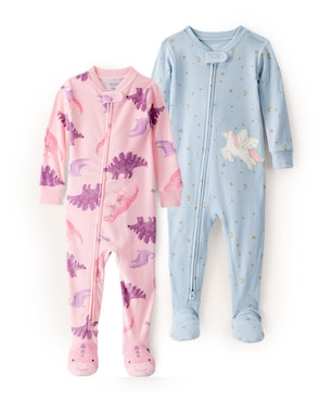 Kit macacão pijama bebê 2 peças estampado - multicor | Carter's