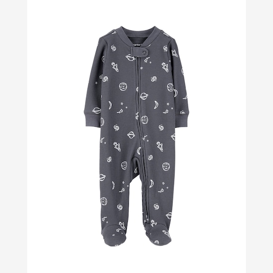 Kit macacão pijama bebê 2 peças texturizado - multicor | Carter's