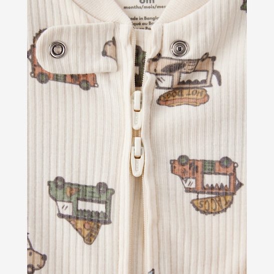 Kit macacão pijama bebê 2 peças texturizado - multicor | Carter's