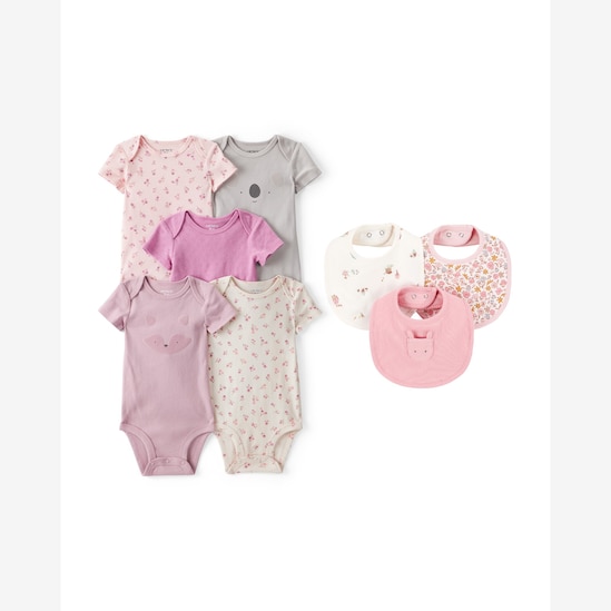 Enxoval bebê 8 peças estampadas - multicor | Carter's