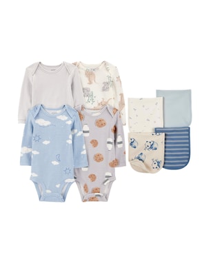 Enxoval bebê 8 peças estampadas - multicor | Carter's