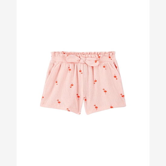 Conjunto curto infantil 2 peças texturizado flamingos - rosa | Carter's
