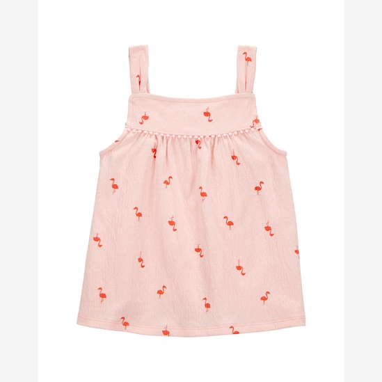 Conjunto curto infantil 2 peças texturizado flamingos - rosa | Carter's