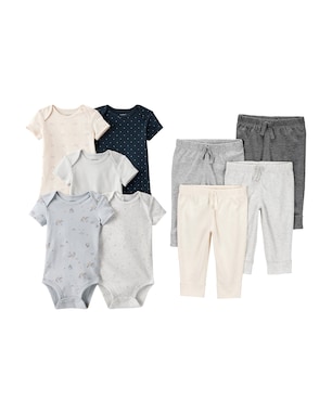 Conjunto longo bebê 9 peças estampado - multicor | Carter's