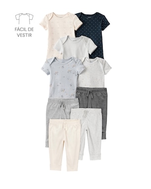 Conjunto longo bebê 9 peças estampado - multicor | Carter's