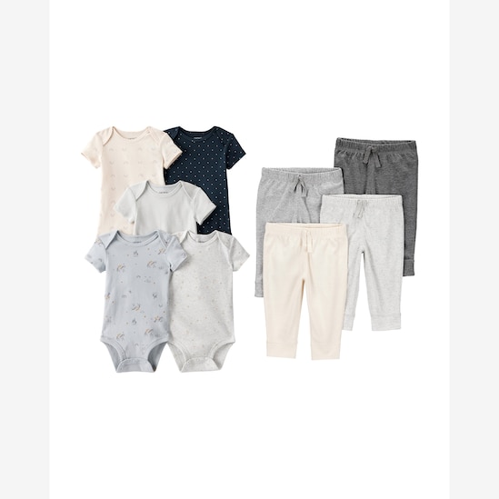 Conjunto longo bebê 9 peças estampado - multicor | Carter's