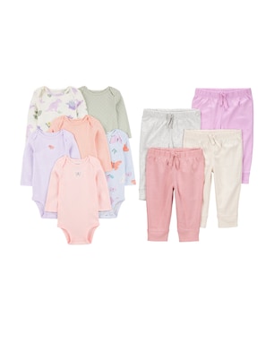 Conjunto longo bebê 10 peças estampado - multicor | Carter's