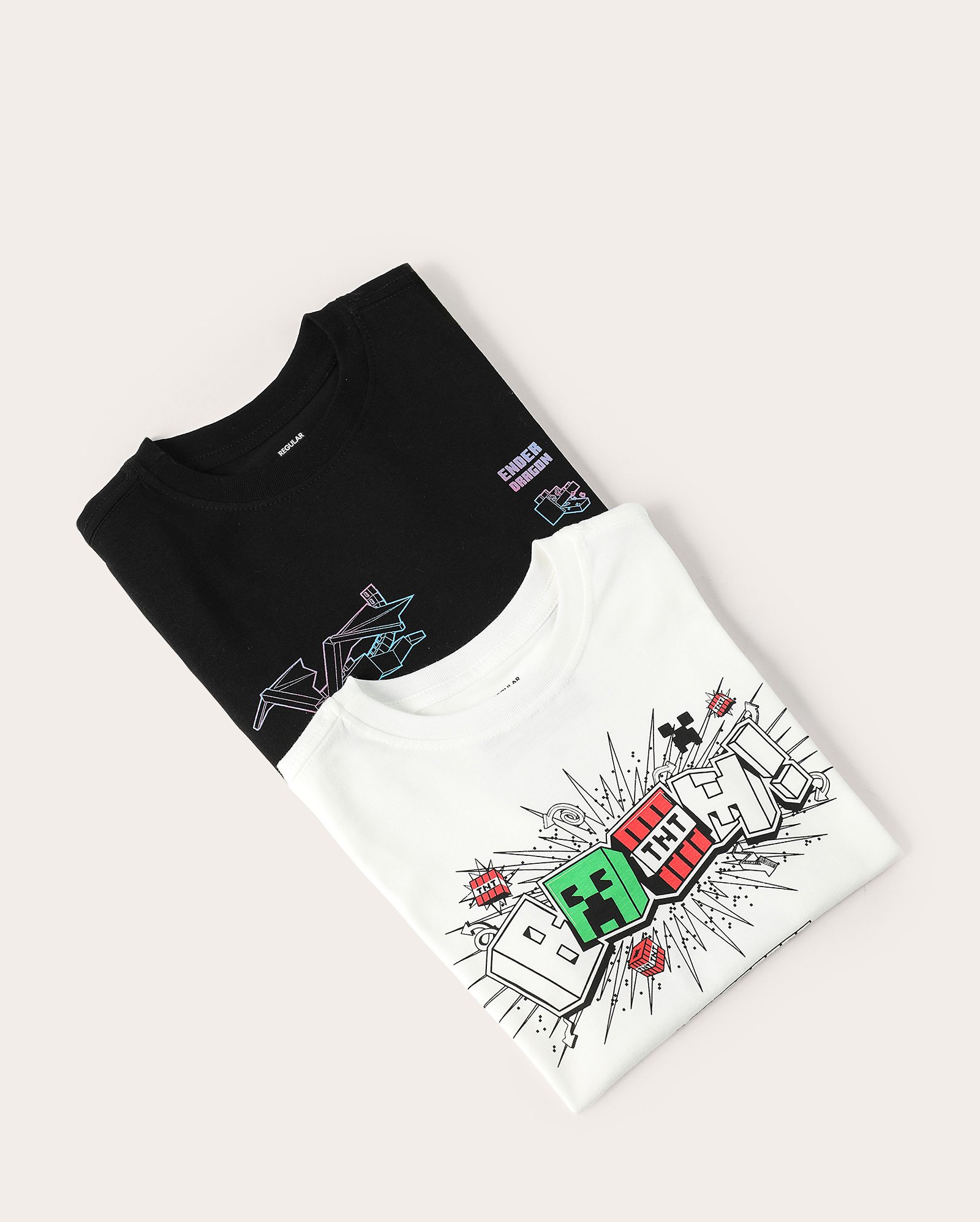 Kit camiseta infantil 2 peças 6-14A - multicor | Minecraft