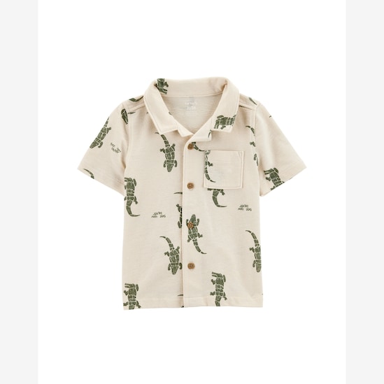 Kit camiseta + camisa infantil jacaré - multicor | Carter's