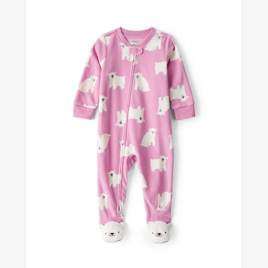 Kit macacão pijama bebê 2 peças em fleece - multicor | Carter's