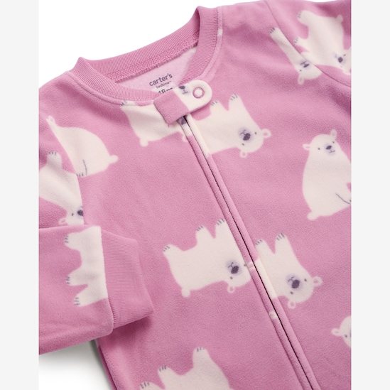 Kit macacão pijama bebê 2 peças em fleece - multicor | Carter's