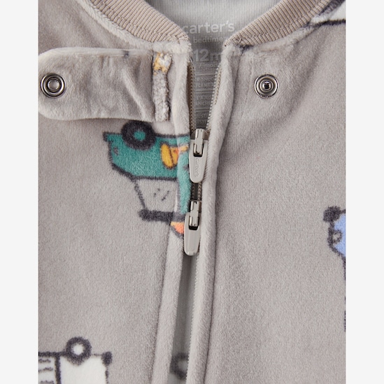 Kit macacão pijama bebê 2 peças em fleece e plush - multicor | Carter's