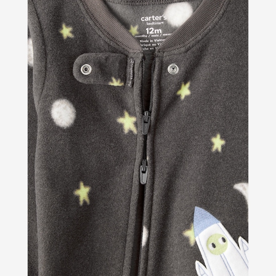 Kit macacão pijama bebê 2 peças em fleece e plush - multicor | Carter's