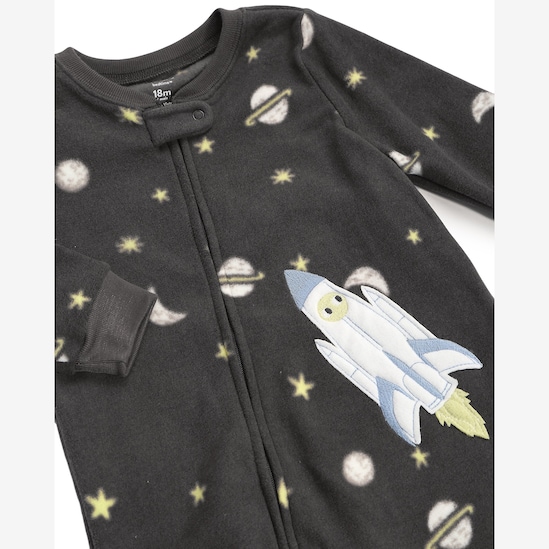 Kit macacão pijama bebê 2 peças em fleece e plush - multicor | Carter's