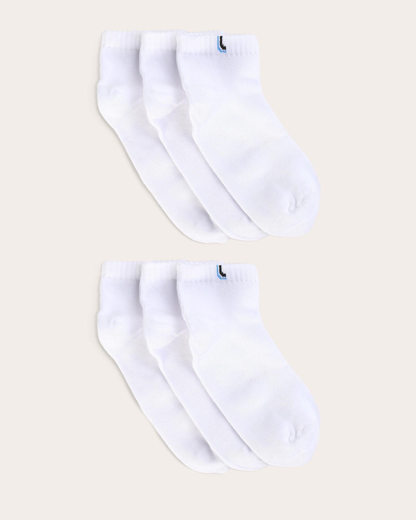 Kit meia masculina 6 pares cano curto - branca | Lupo
