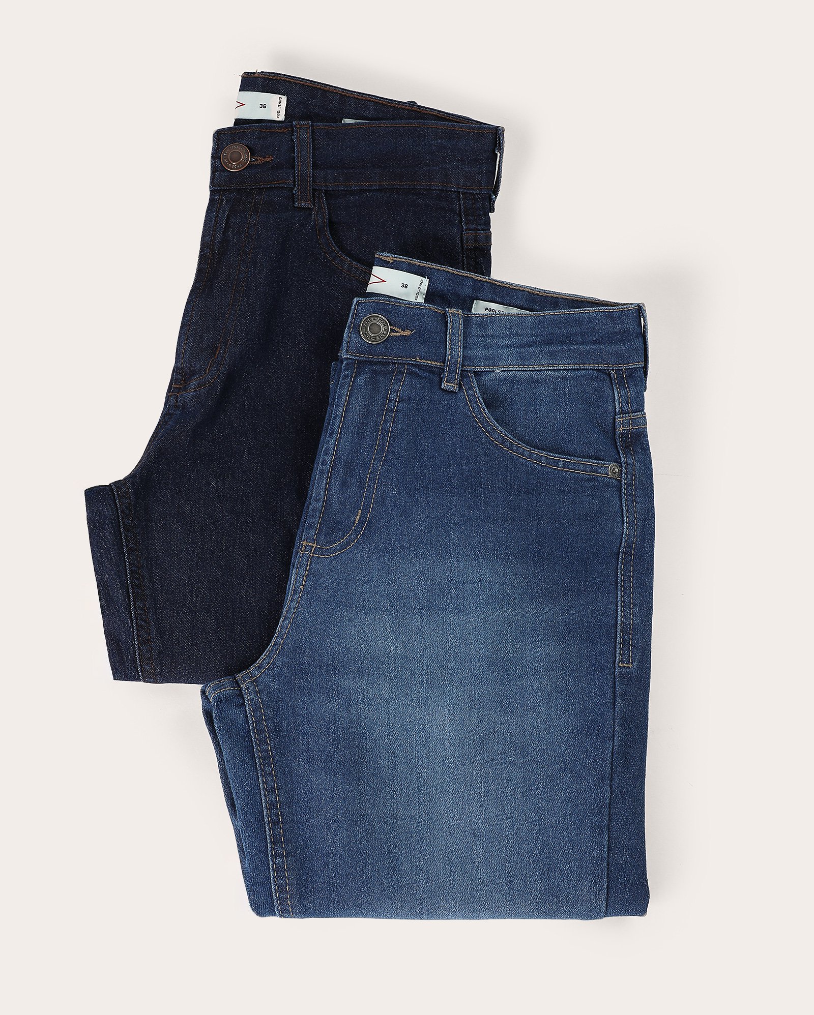 Kit calça jeans masculina 2 peças slim - multicor | Pool Jeans