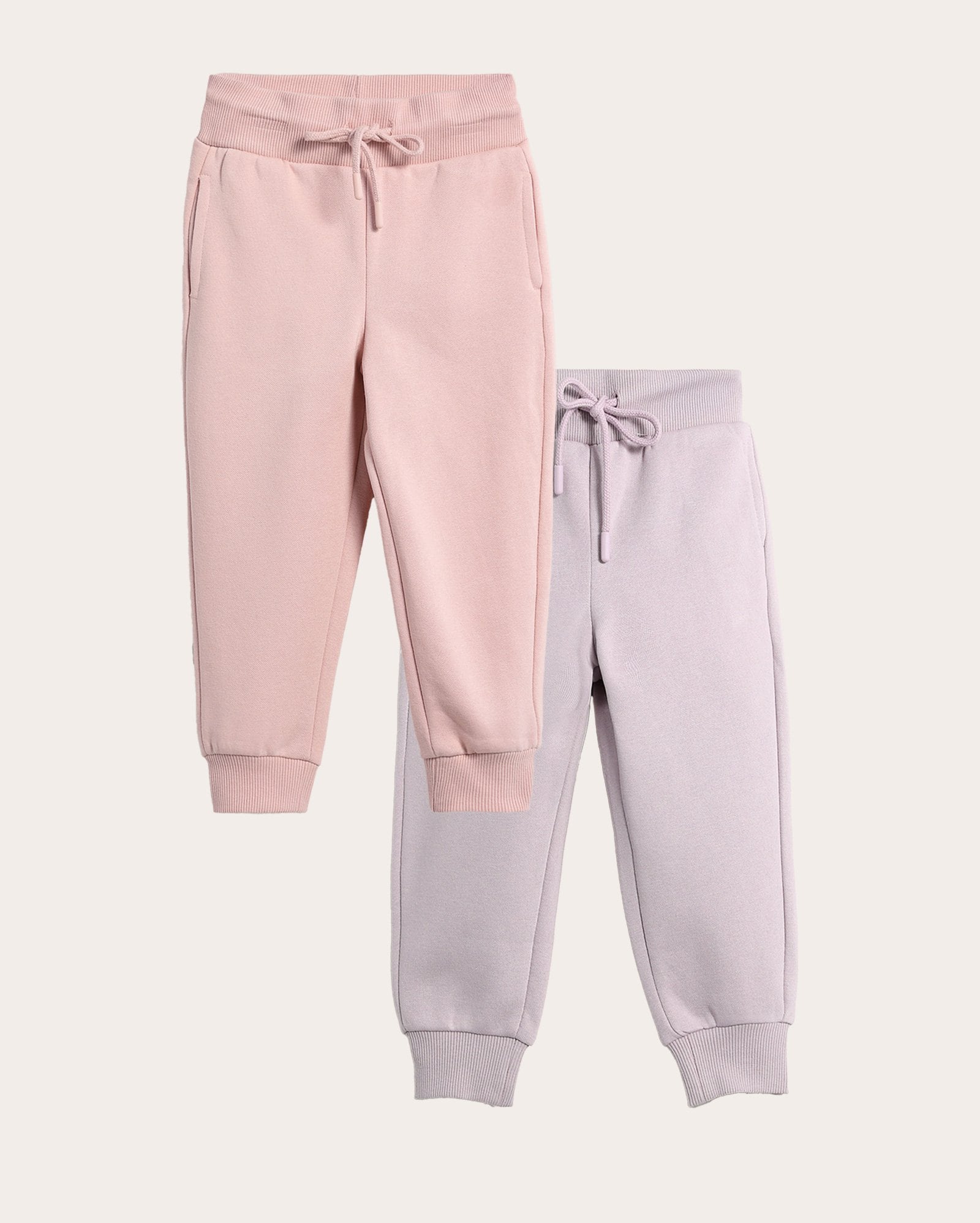 Kit calça de moletom infantil 2 peças com felpa 1-6A - multicor