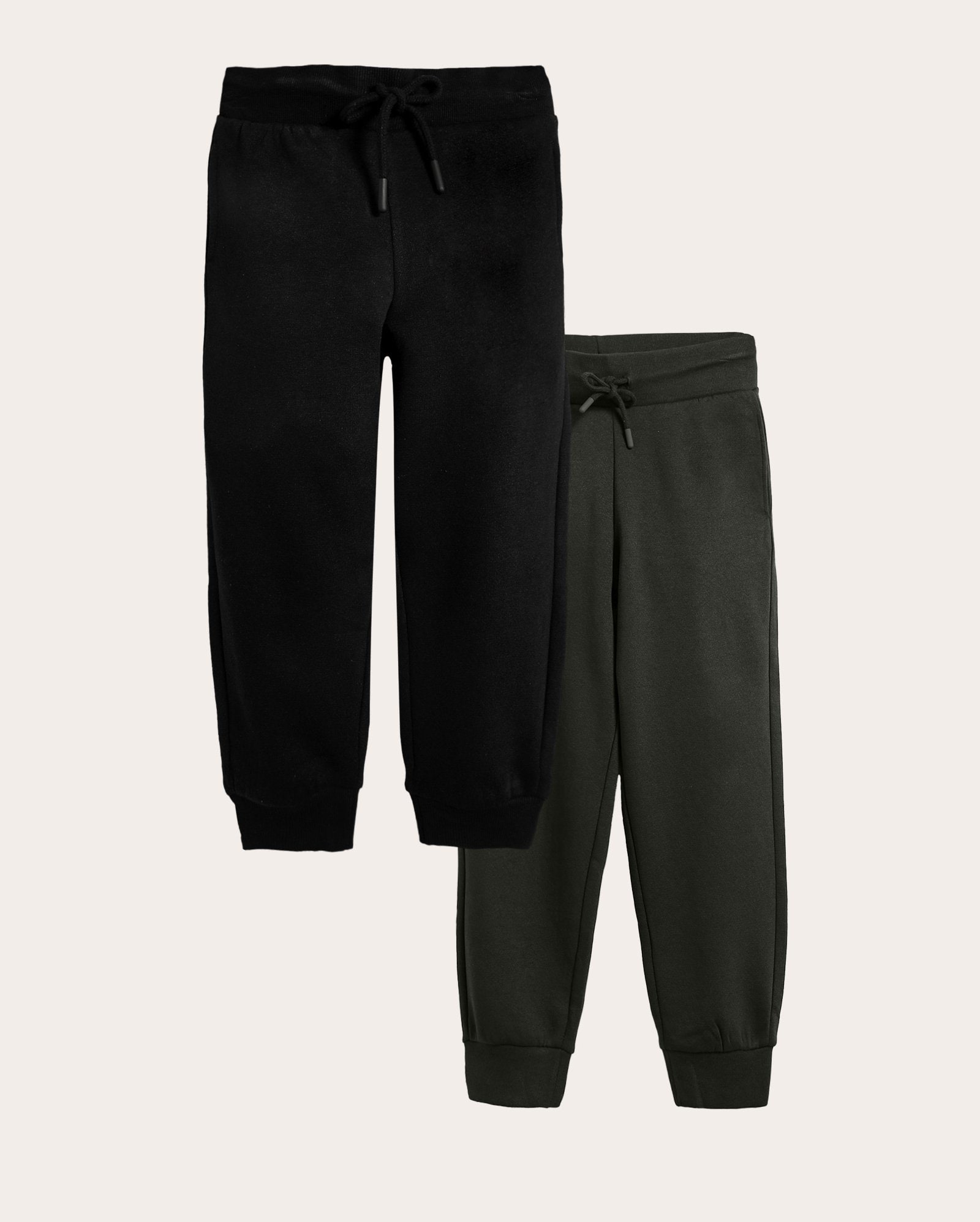 Kit calça de moletom infantil 2 peças jogger com felpa 1-6A - multicor