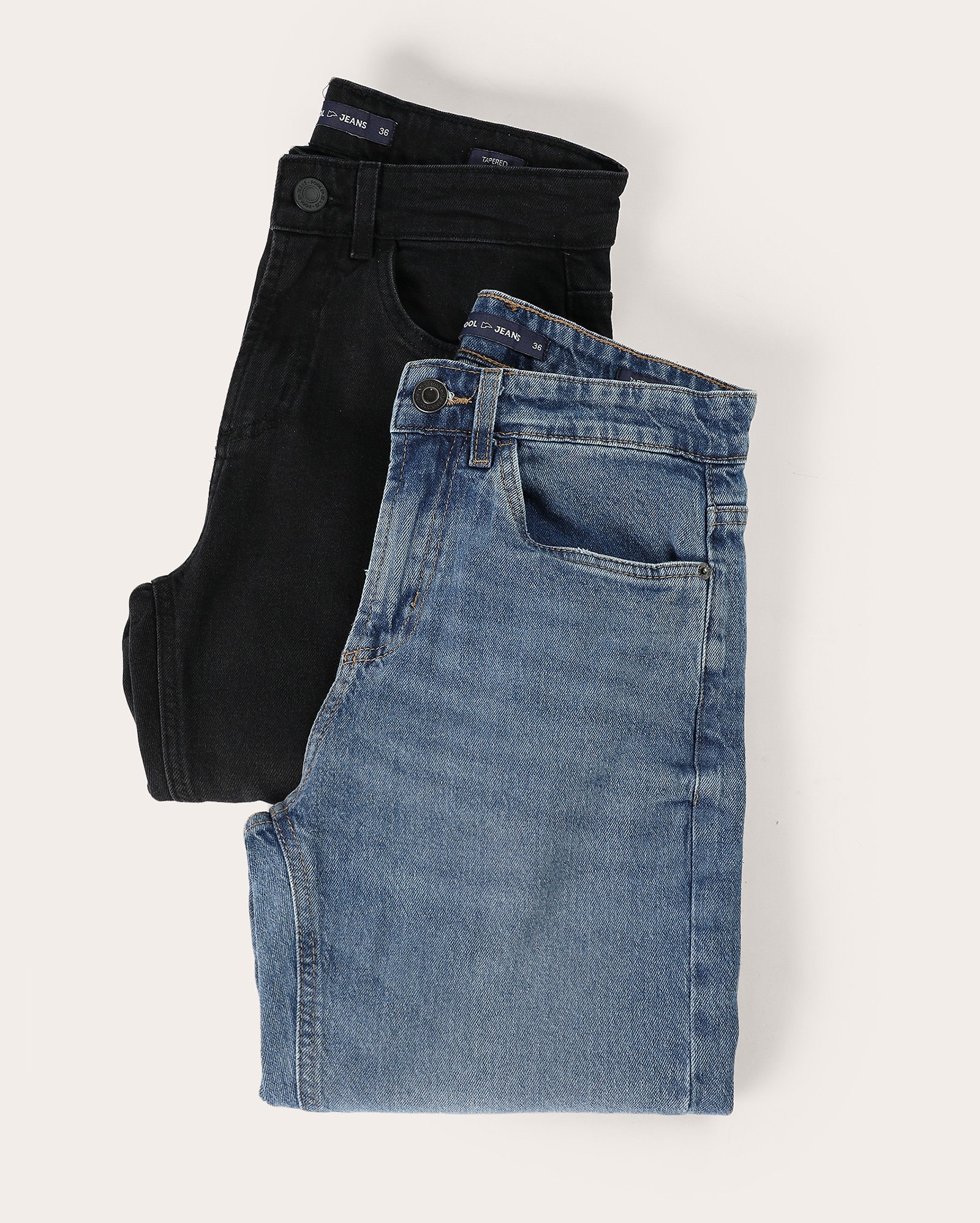 Kit calça jeans masculina 2 peças tapered - multicor | Pool Jeans