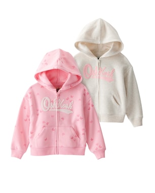 Kit blusa de moletom infantil 2 peças com capuz - multicor | OshKosh