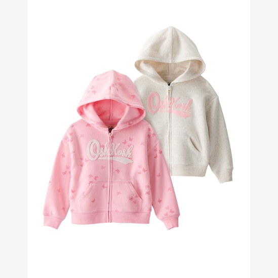 Kit blusa de moletom infantil 2 peças com capuz - multicor | OshKosh
