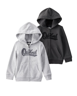 Kit blusa de moletom infantil 2 peças com capuz - multicor | OshKosh