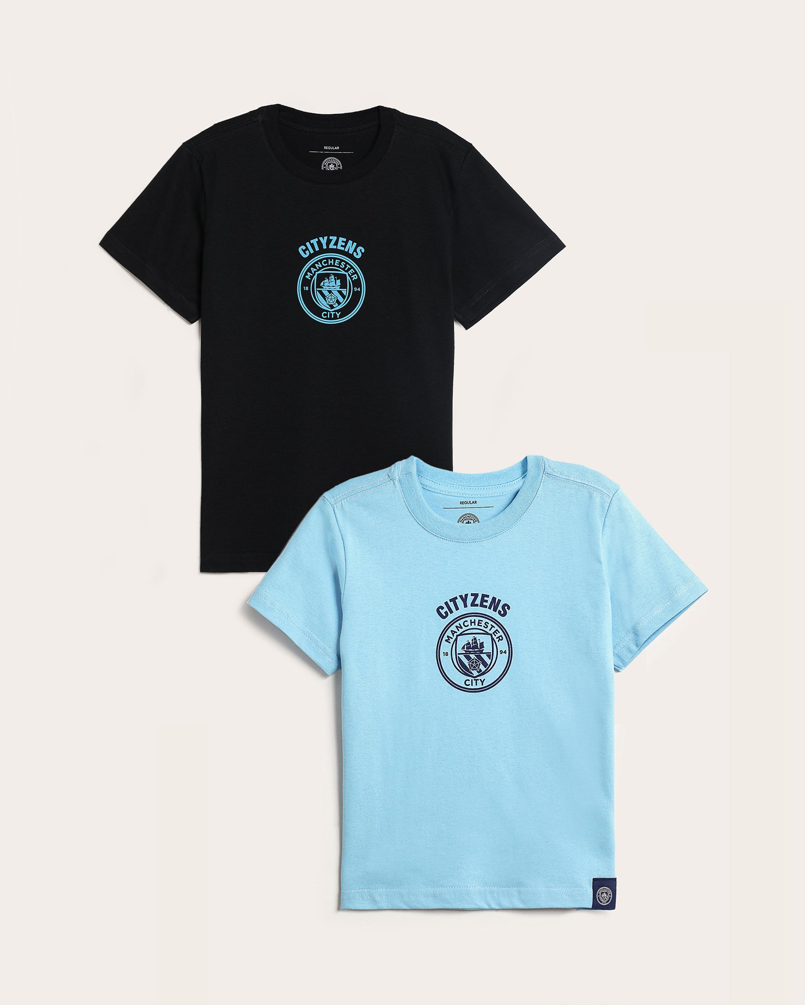 Kit camiseta infantil 2 peças Manchester City 6-14A - multicor