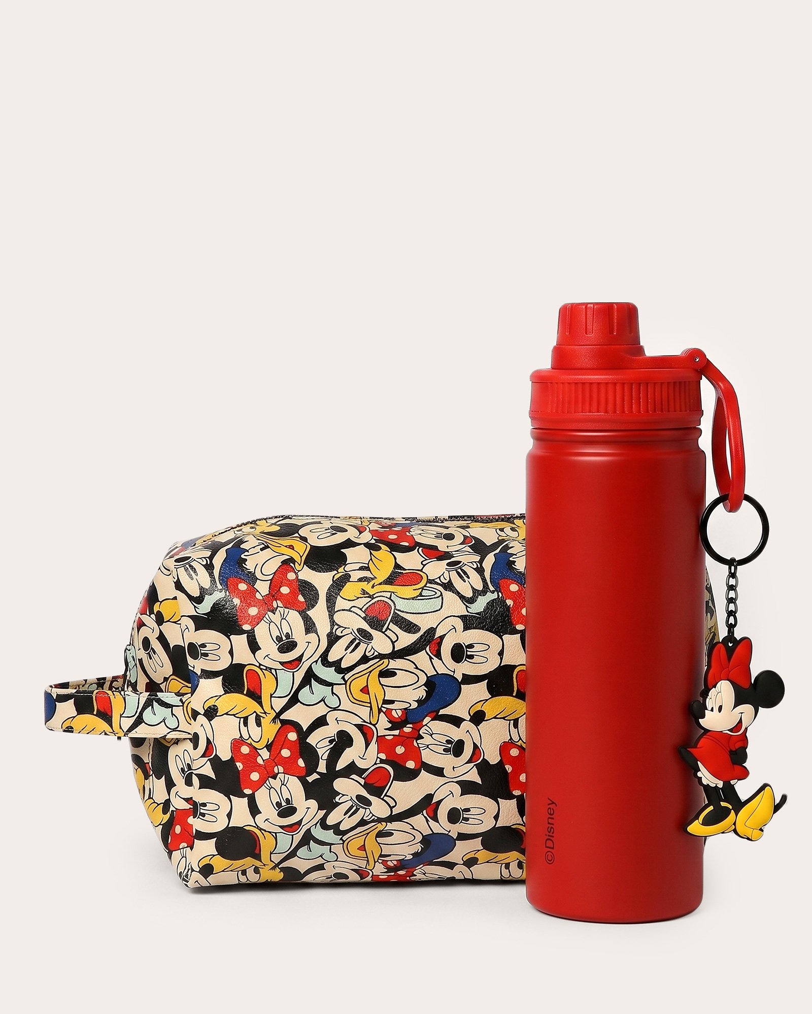 Kit necessaire G + garrafa 750ml com chaveiro Mickey - multicor | Disney